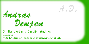 andras demjen business card